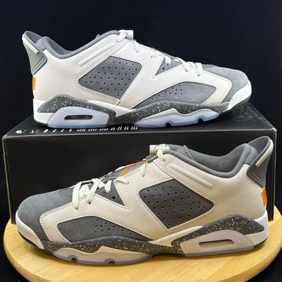 Nike Air Jordan 6 Retro Low PSG Light Bone Magma Orange DZ4133 008 Men's Size 13 - Picture 1 of 9